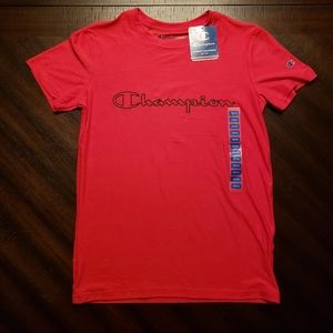 NWT Champion Red Dri Fit boys tee shirt size 10 / 12